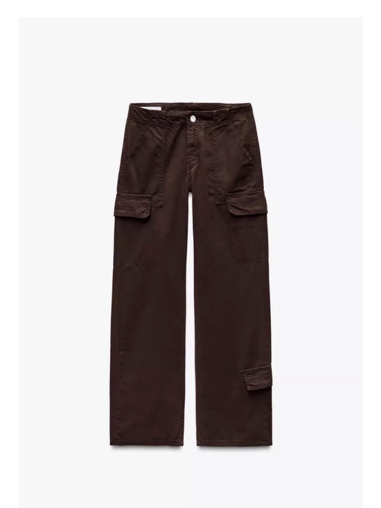 Zara Pants - Zara Cargo Pants in Dark Brown